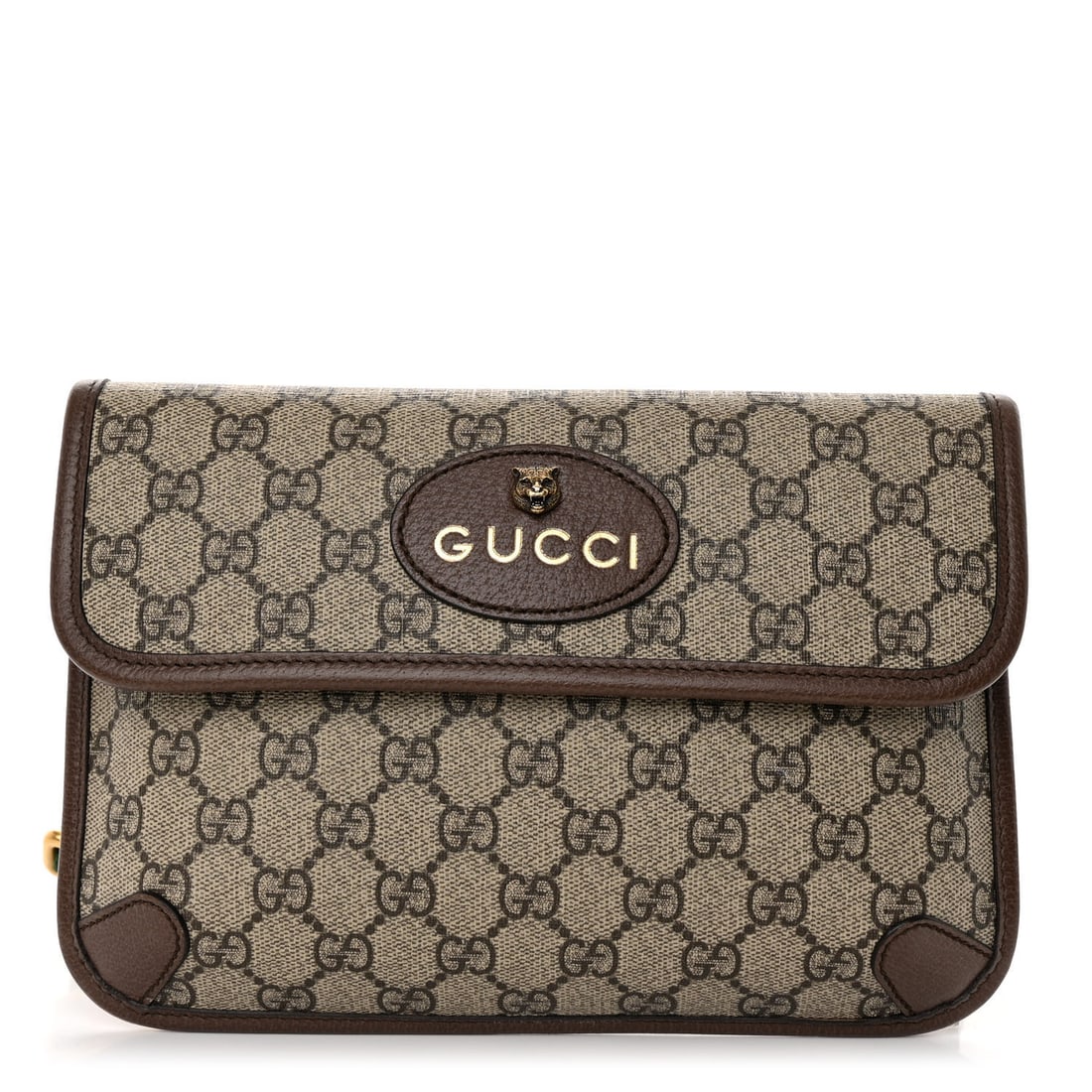 Gucci GG Supreme Monogram Neo Vintage: Gucci GG Supreme Monogram Neo Vintage Web Belt Bag Brown Brand: GUCCI Condition: Shows Wear Condition Details: Interior: Residue marks, surface wear, pilling, Exterior: Creases, faint scuffs, Handle: