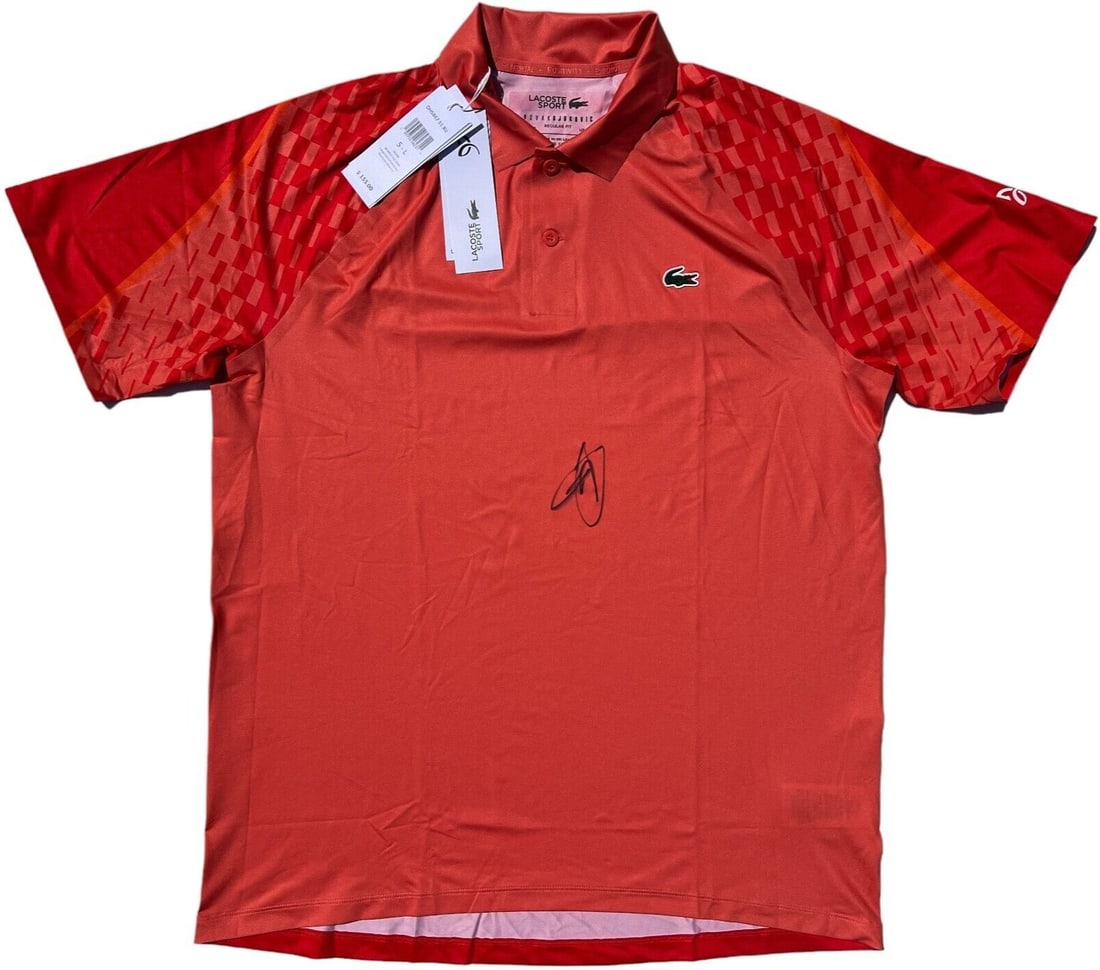 novak djokovic signed lacoste polo 2024: novak djokovic signed lacoste polo 2024 australian french olympics wimbledon JSA NOVAK DJOKOVIC SIGNED LACOSTE POLO 2024 AUSTRALIAN FRENCH OLYMPICS WIMBLEDON JSA SKU no: RBJ8095318802520 Guidelines fo