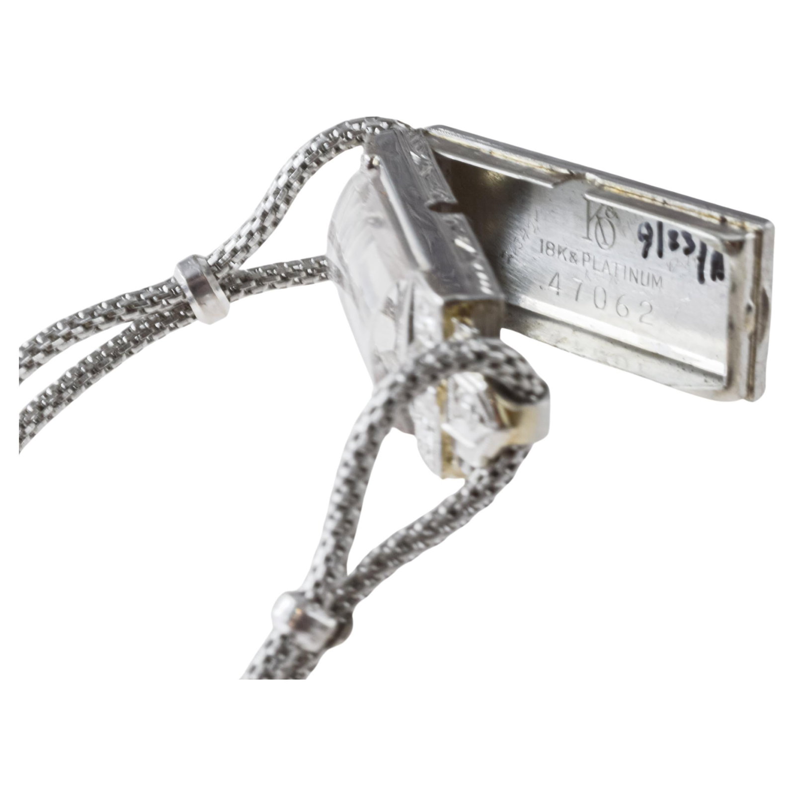 Bucherer Platinum & 18Kt. Gold Ladies: Bucherer Platinum & 18Kt. Gold Ladies Dress Style Watch 1940s Brand: Bucherer Case Material: Platinum Strap Material: Platinum Case Shape: Rectangle Movement: Manual Wind Style: Art Deco