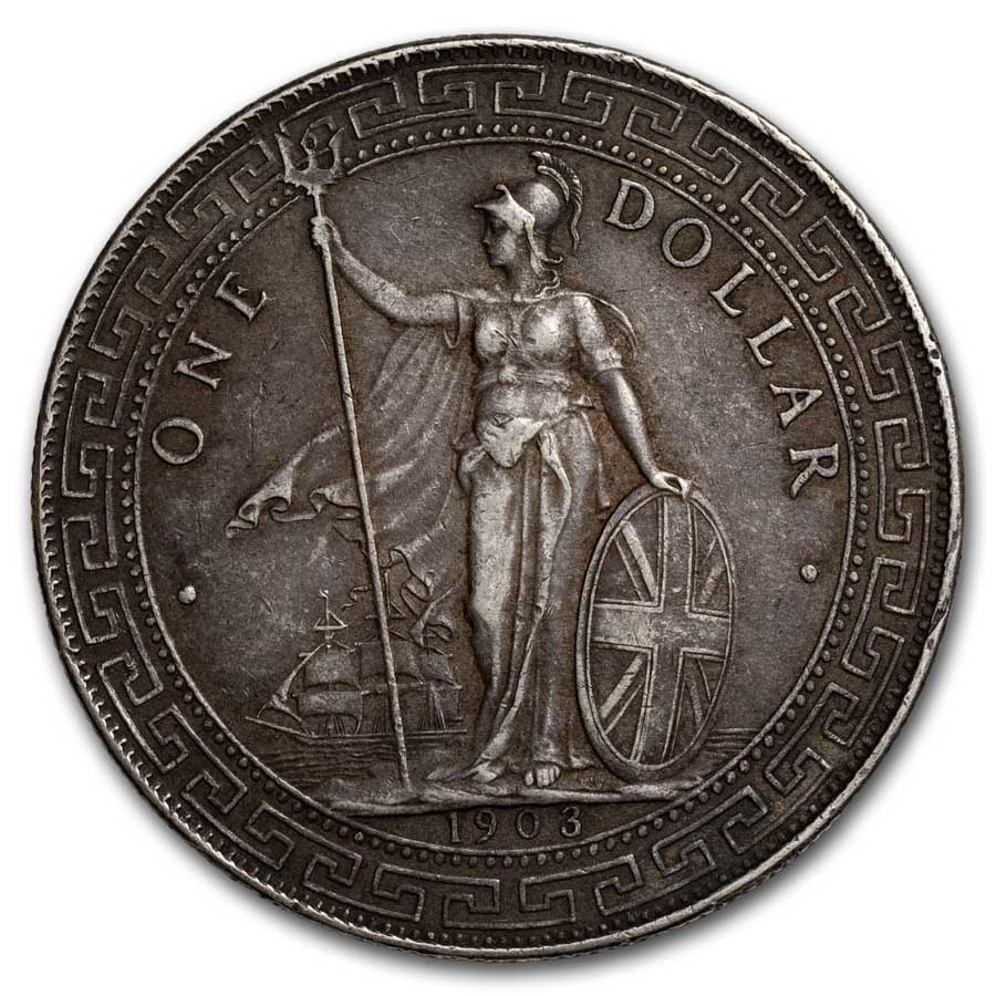 1903-B Great Britain Silver Trade Dollar: 1903-B Great Britain Silver Trade Dollar XF SKU no: RBJ293013 Year: 1903 Grade: Extra Fine Grade Service: None Denomination: 1 Trade Dollar Mint Mark: B - Bombay Metal Content: 0.78 troy