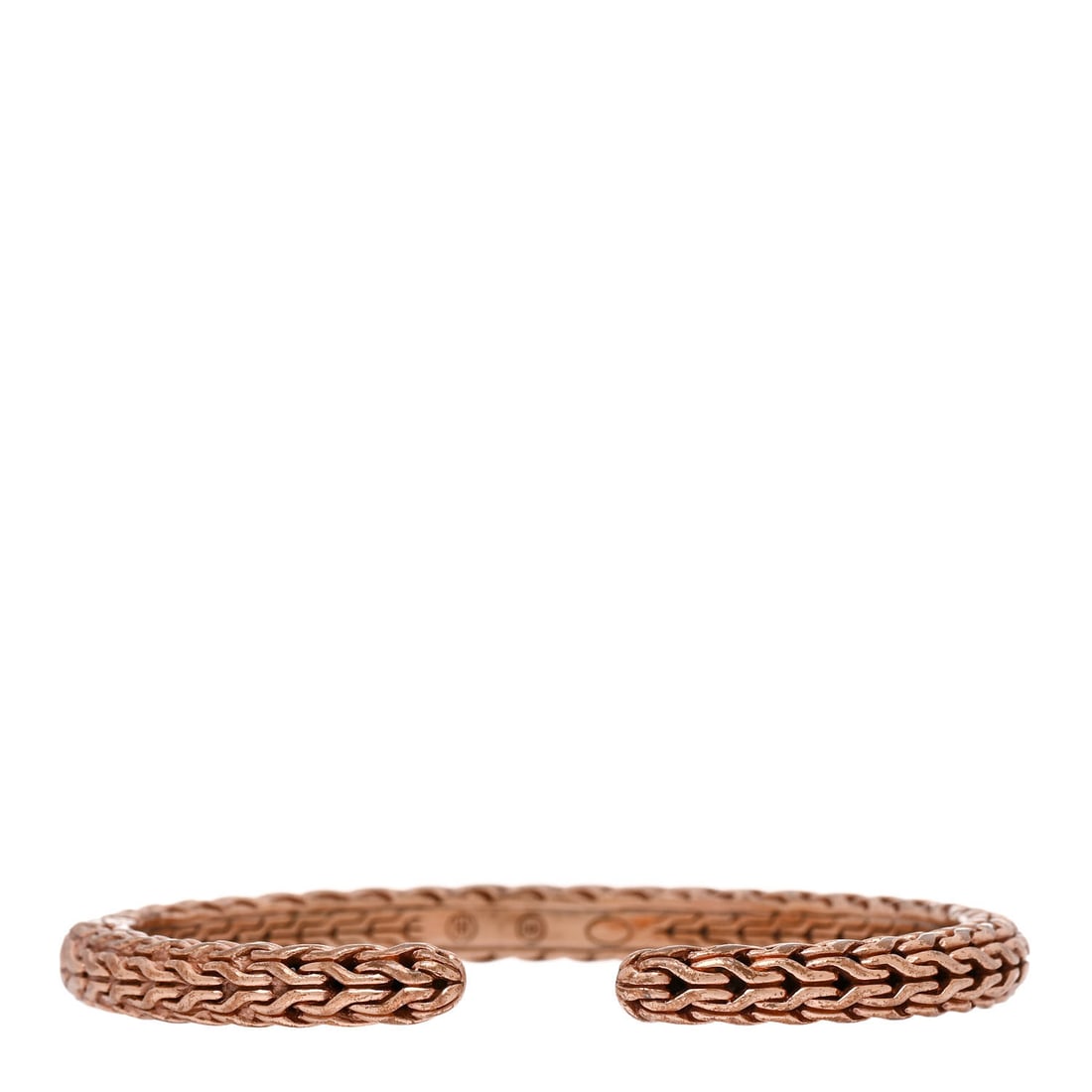 John Hardy Bronze 6mm Slim Classic: John Hardy Bronze 6mm Slim Classic Chain Hinged Cuff Bracelet Brand: JOHN HARDY Condition: Shows Wear Condition Details: Hardware: Scratch(es), , Due to grading limitations imposed by mounted stones, 