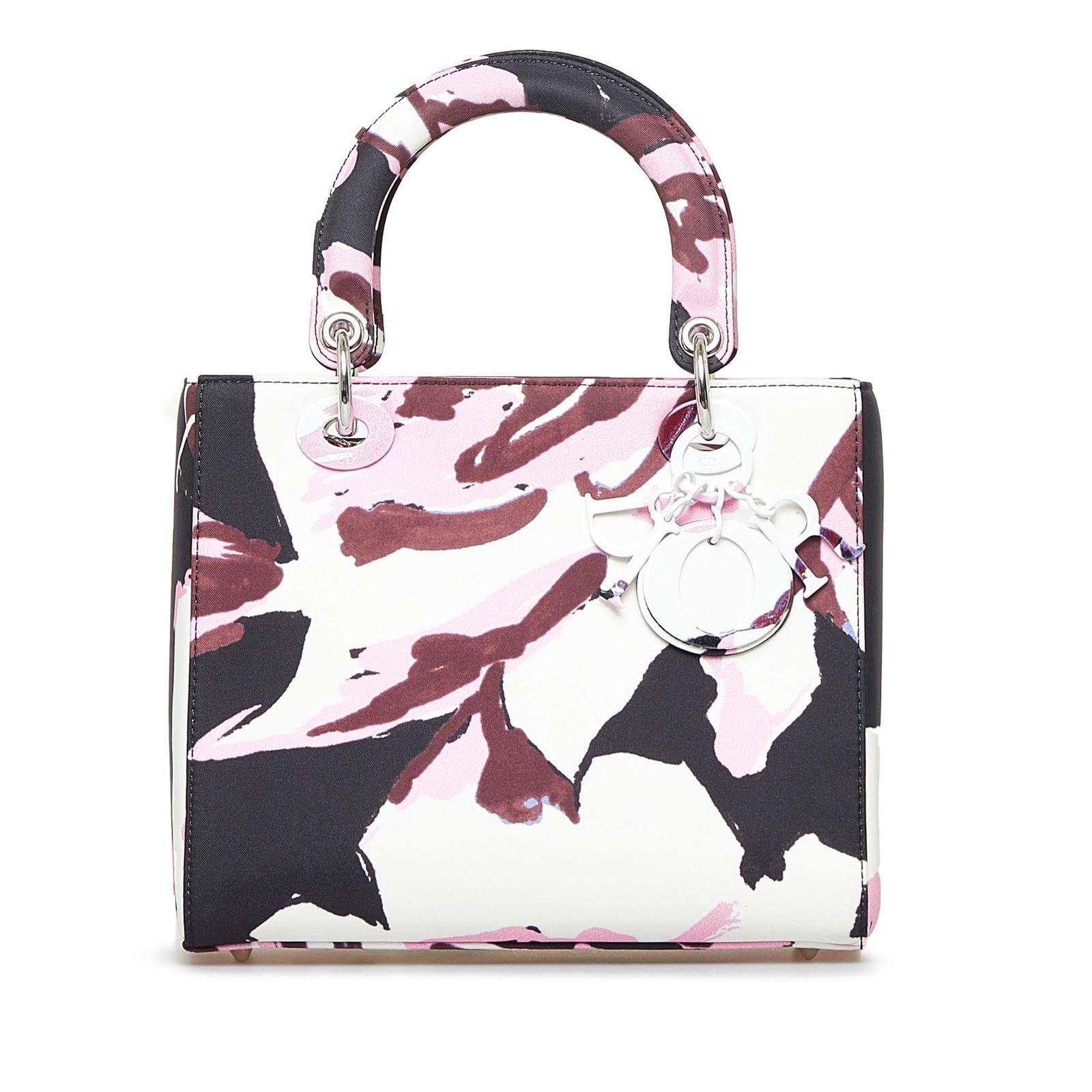 Dior Medium Canvas Floral Graffiti Lady: Dior Medium Canvas Floral Graffiti Lady Dior Condition Quality: Exterior Bottom stained with Other. Exterior Handle stained with Other. Exterior Side stained with Other. Exterior Top stained with Othe