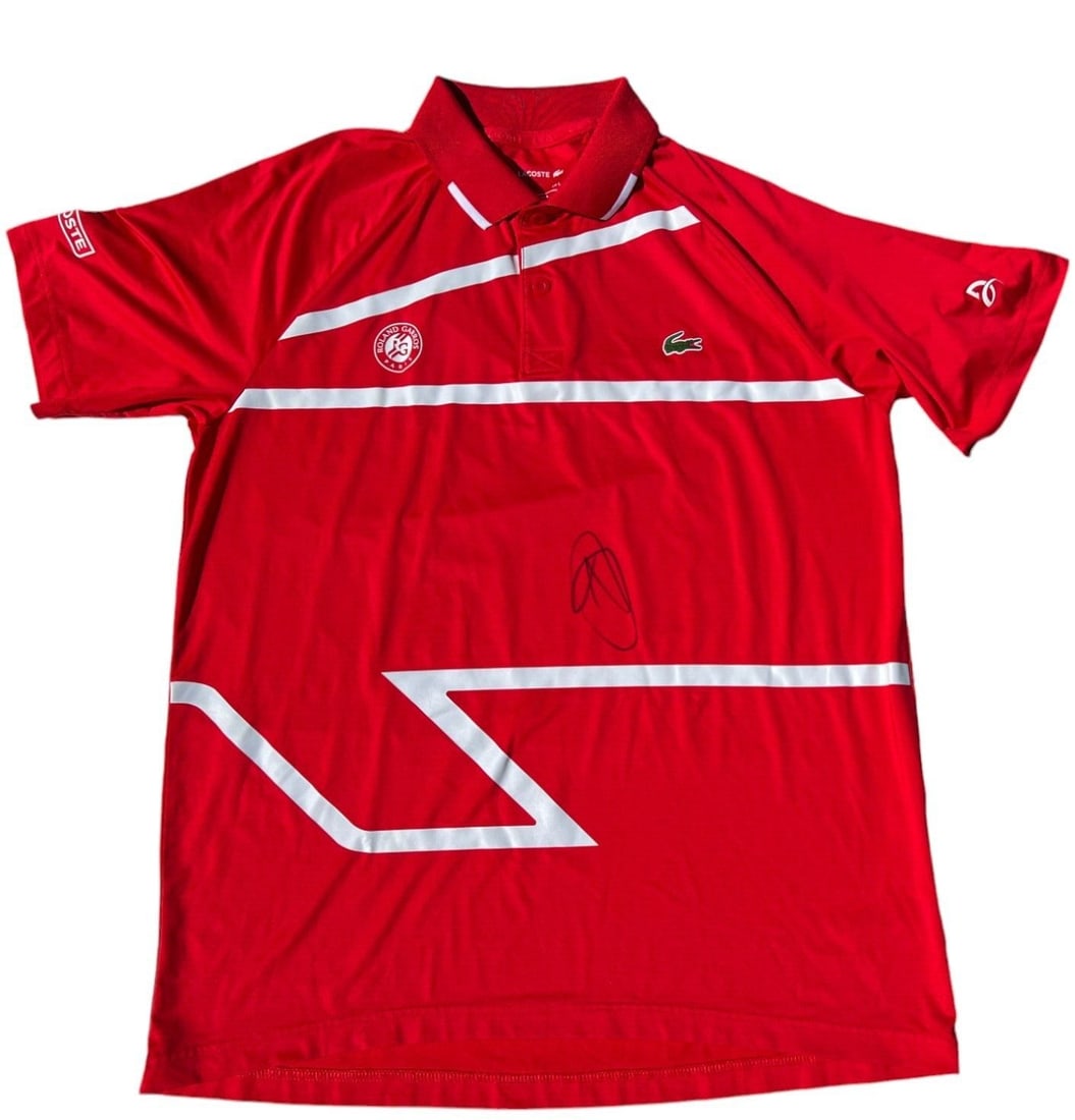 novak djokovic signed rolland garros lacoste: novak djokovic signed rolland garros lacoste sport tennis polo shirt JSA COA Novak Djokovic Signed Rolland Garros Lacoste Sport Tennis Polo Shirt Jsa Coa Guidelines for Bidding We recommend for all bi