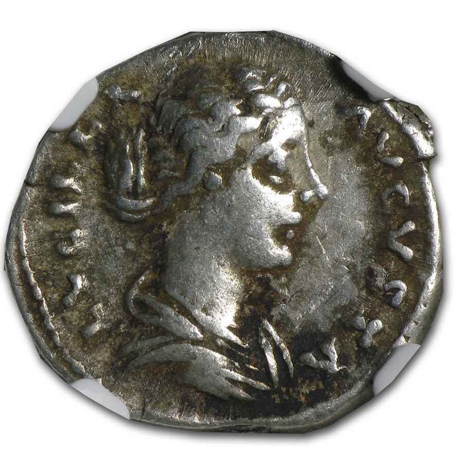 Roman Silver Denarius Lucilla (164-182 AD) VF NGC: Roman Silver Denarius Lucilla (164-182 AD) VF NGC SKU no: RBJ75123 Year: Random Grade: Very Fine Grade Service: NGC Denomination: AR Denarius Mint Mark: Not Shown Metal Content: 0.1 troy