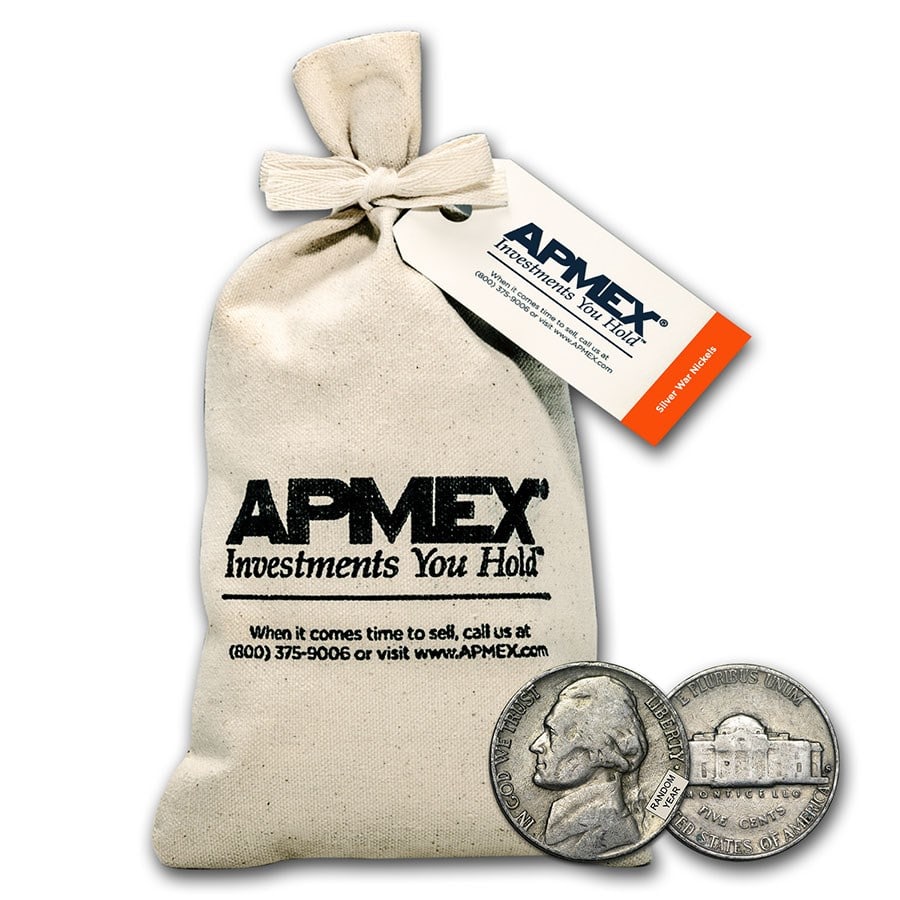 1938-1959 Jefferson Nickel 1000 Count Bag Avg Circ: 1938-1959 Jefferson Nickel 1000 Count Bag Avg Circ SKU no: RBJ217993 Year: Varies Grade: Average Circulated Grade Service: None Denomination: 5 Cents Mint Mark: Varies Metal Content: 0 tr