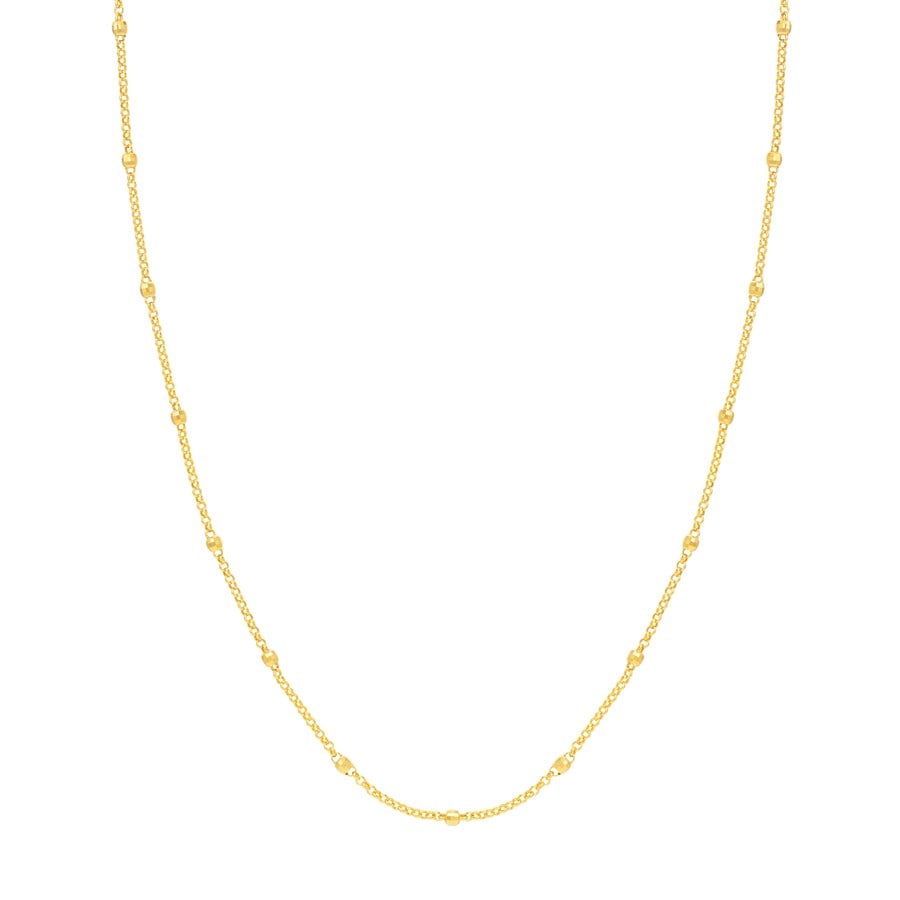 14K Yellow Gold 1.90 mm Disco Bead Rolo Chain Neck - 18 in.: 14K Yellow Gold 1.90 mm Disco Bead Rolo Chain Neck - 18 in. SKU no: RBJ261021 Purity: 14K Finish: Polished Length Of Item: 18 in. Chain Type: Fashion Chain Width: 1.9mm Clasp/Connector: S