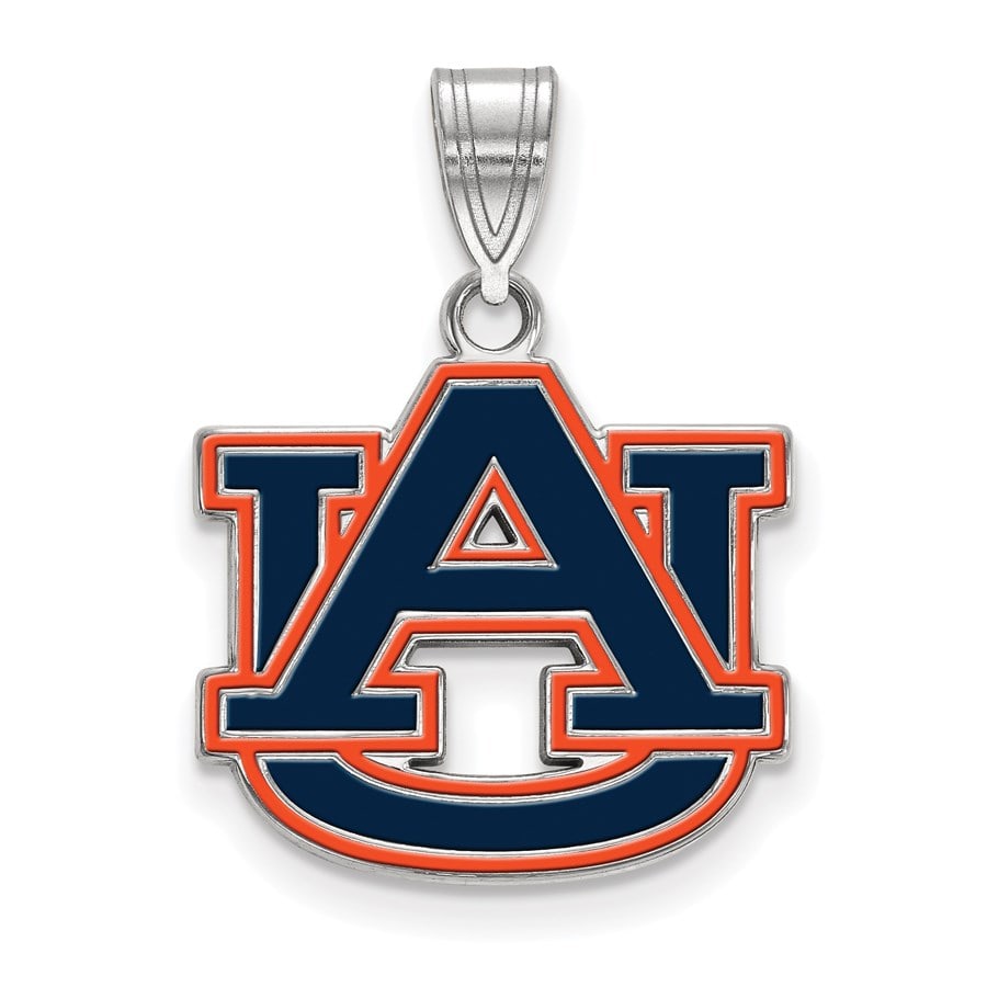 Sterling Silver Auburn University Medium Enamel Pendant: Sterling Silver Auburn University Medium Enamel Pendant SKU no: RBJ164598 Metal: Sterling Silver Purity: .925 Finish: Polished Length Of Item: 22 mm Charm Element Length: 16 mm Charm Elem