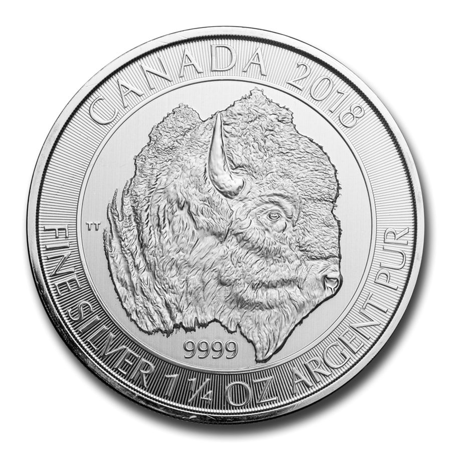 2018 Canada 1.25 oz Silver $8 Bison BU: 2018 Canada 1.25 oz Silver $8 Bison BU SKU no: RBJ226568 Year: 2018 Grade: None Grade Service: None Denomination: 8 Dollars Mint Mark: RCM (Not Shown) Metal Content: 1.25 troy oz