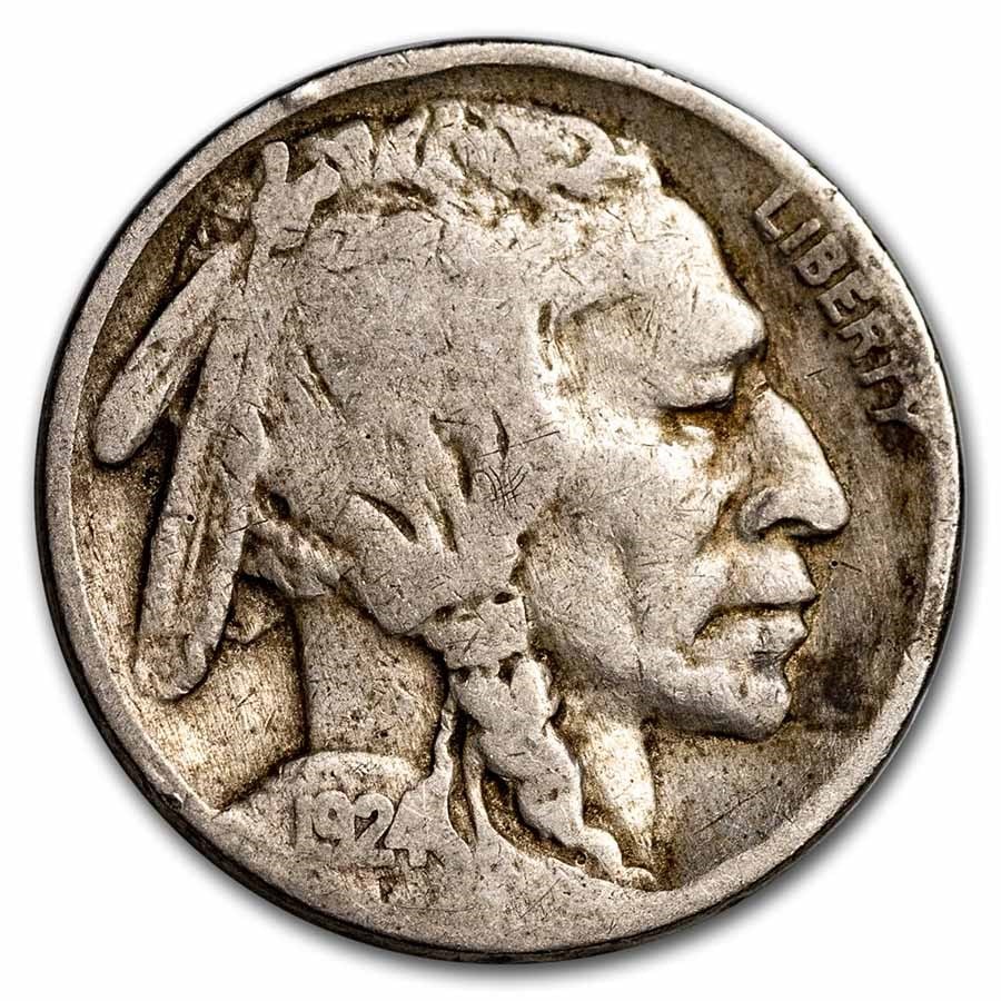 1924 Buffalo Nickel Fine: 1924 Buffalo Nickel Fine SKU no: RBJ1955 Year: 1924 Grade: Fine Grade Service: None Denomination: $0.05 Mint Mark: P - Philadelphia (Not Shown) Metal Content: 0 troy oz Purity: N