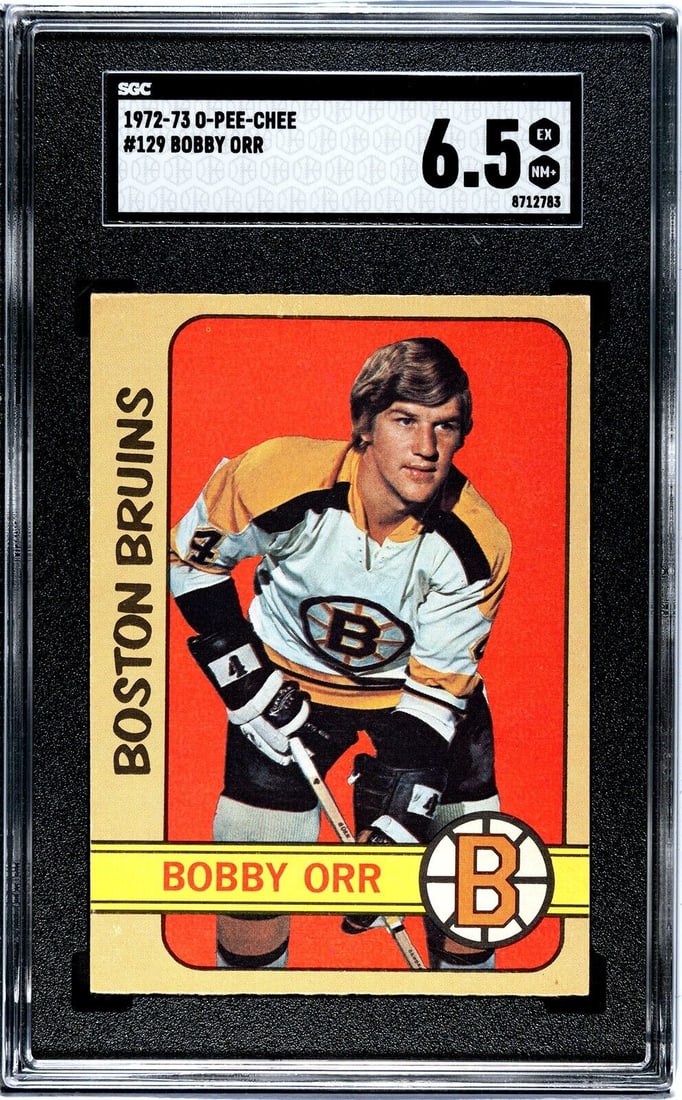 bobby orr 1972-73 o-pee-chee card #129-: bobby orr 1972-73 o-pee-chee card #129- SGC graded 6.5 ex-nm+ -boston bruins/HOF Bobby Orr 1972-73 O-Pee-Chee Card #129- SGC Graded 6.5 EX-NM+ -Boston Bruins/HOF SKU no: RBJ8235051745368 Guidelines fo