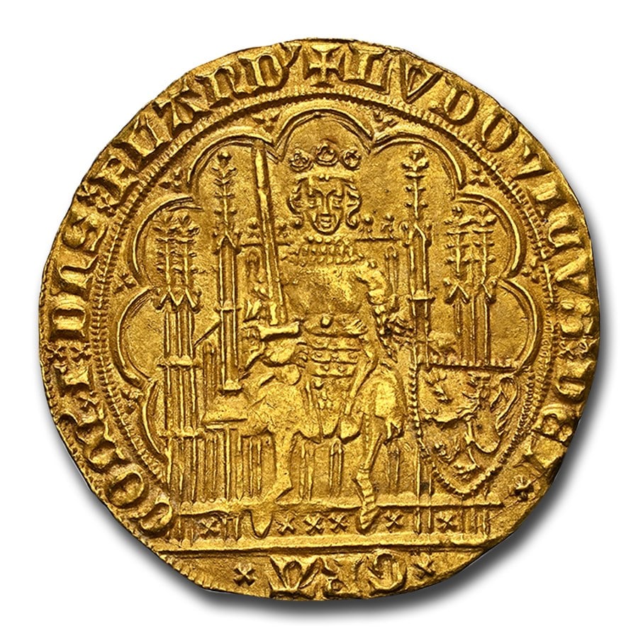 Flanders Gold Chaise dOr Louis II: Flanders Gold Chaise dOr Louis II de Male (1346-1384) MS-64 NGC SKU no: RBJ206287;Year: 1346-1384;Grade Service: NGC;Denomination: Chaise dOr;Metal Content: 0.14 troy oz;Purity: 0;Thickness: N/A mm;Di