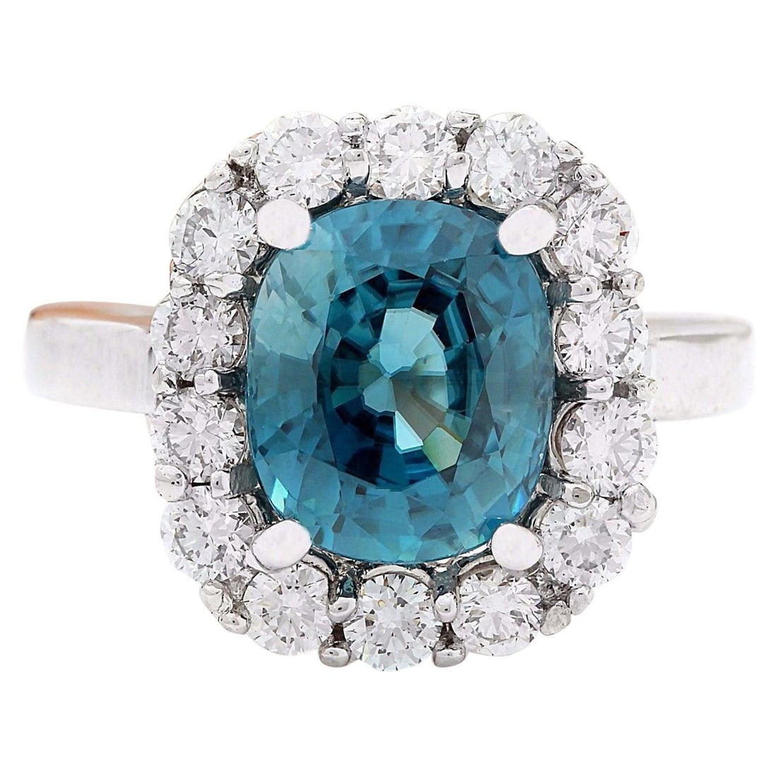 Natural Zircon Diamond Ring In 14: Natural Zircon Diamond Ring In 14 Karat Solid White Gold 7.84 Carat Natural Zircon 14K Solid White Gold Diamond Ring Item Type: Ring Item Style: Engagement Material: 14K White Gold Mainstone: Zircon