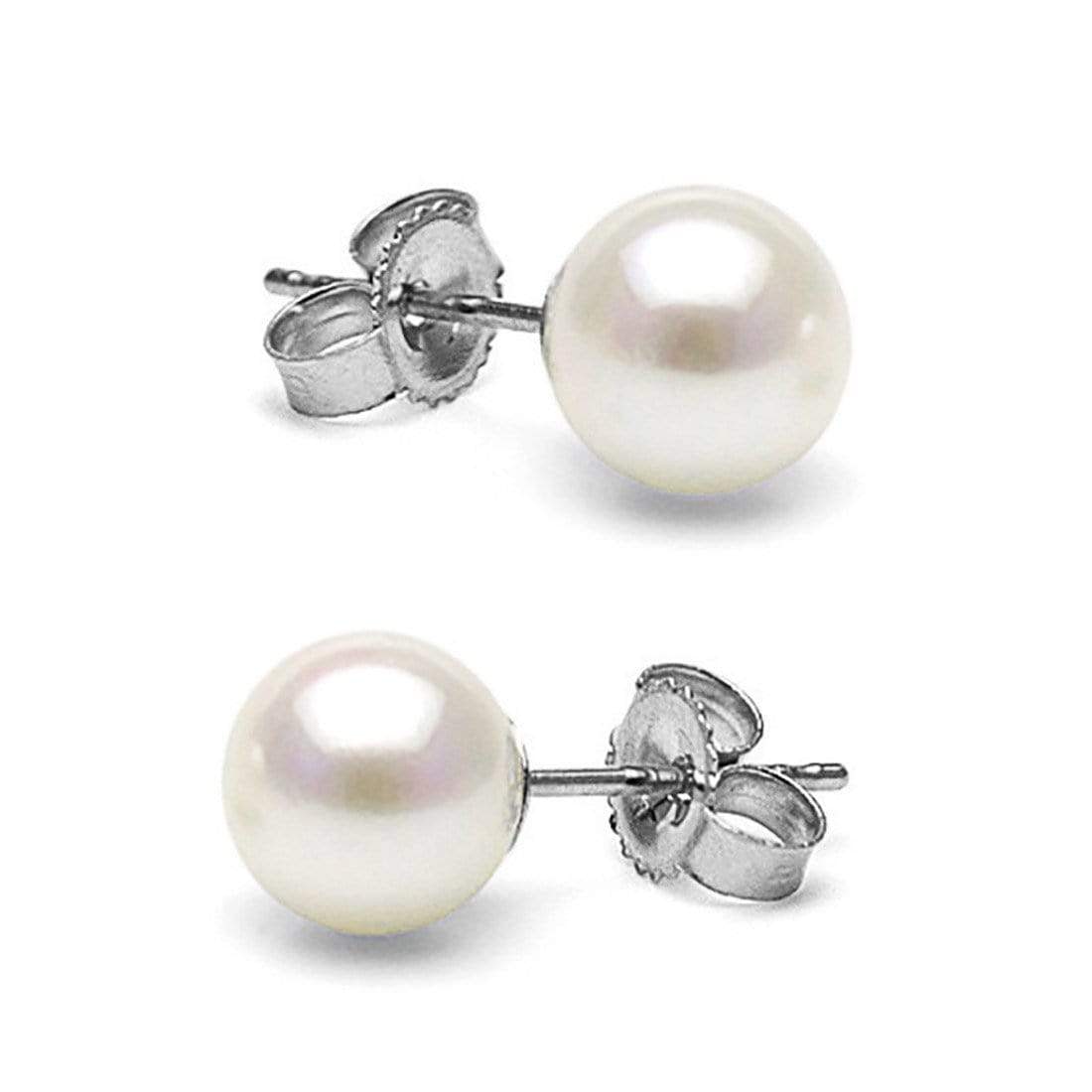 White Akoya Pearl Stud Earrings, 6.5-7.0mm: White Akoya Pearl Stud Earrings, 6.5-7.0mm 14K Yellow Gold / AAA Quality Guidelines for Bidding We recommend for all bidders to review the LiveAuctioneers bidding FAQ to learn about the auction and bi