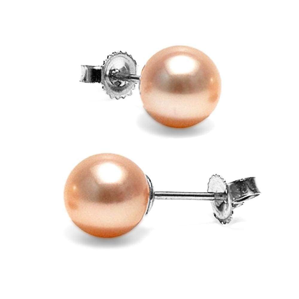 Pink Freshwater Pearl Earrings, 7.5-8.0mm: Pink Freshwater Pearl Earrings, 7.5-8.0mm 14K Yellow Gold Guidelines for Bidding We recommend for all bidders to review the LiveAuctioneers bidding FAQ to learn about the auction and bidding process.