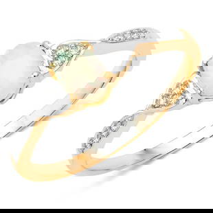 0.29 CT Genuine Ethiopian Opal and: 0.29 CT Genuine Ethiopian Opal and White Diamond 10K Yellow Gold Ring Stone Details: Ethiopian Opal Item Type: Ring Subcategory: Opal Gross Wt: 1.35 Gemstone Wt: 0.24 ctw Diamond Wt: 0.05 ctw