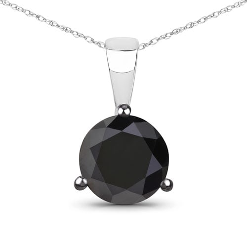 2.78 CT Genuine Black Diamond 14K: 2.78 CT Genuine Black Diamond 14K White Gold Pendant Stone Details: Black Diamond Item Type: Pendant Subcategory: Diamond Gross Wt: 1.67 Diamond Wt: 2.78 ctw Total Stone Wt: 2.78 ctw Meta