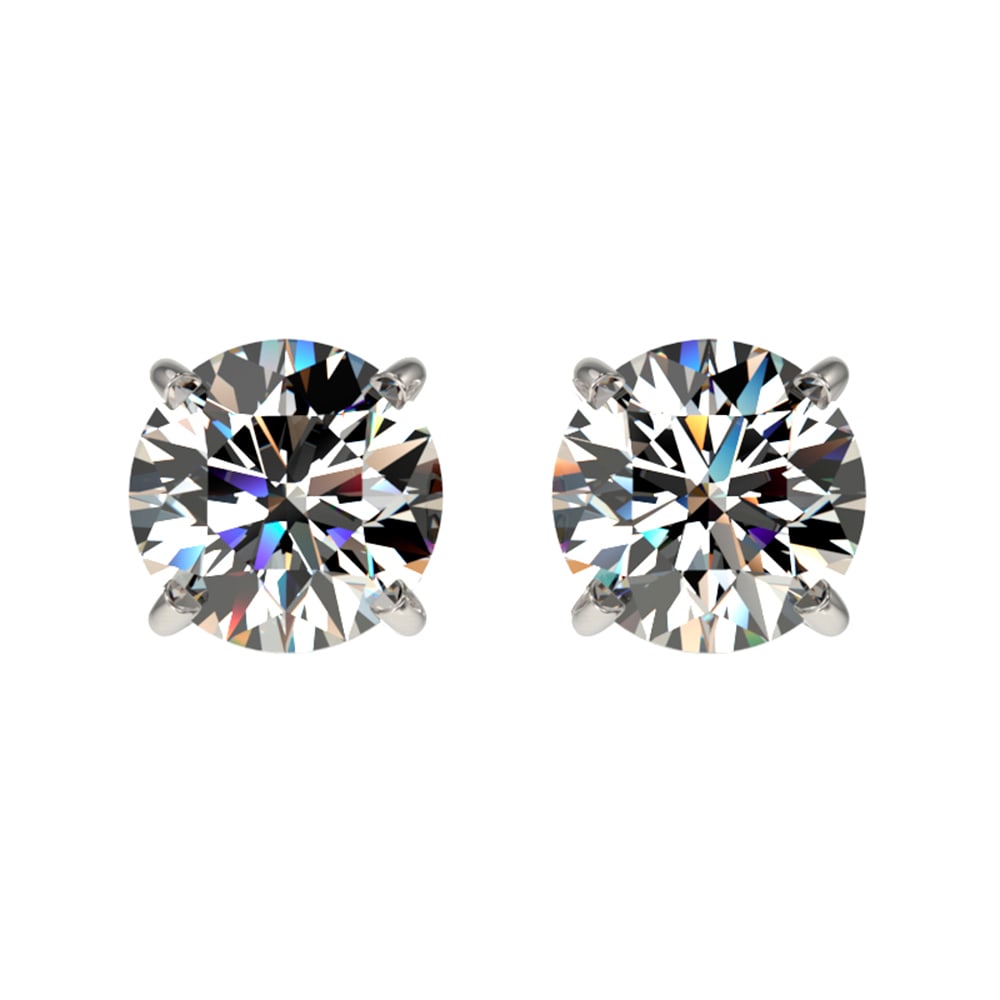1.11 ctw Certified Quality Diamond Stud Earrings 10k White Gold: 1.11 ctw Certified Quality Diamond Stud Earrings 10k White Gold Item: Diamond StudTotal Gem weight: 1.11 carats Metal: Solid 10k White Gold Gold Product Weight: Approx. 1.5 grams Jewelry Note:</
