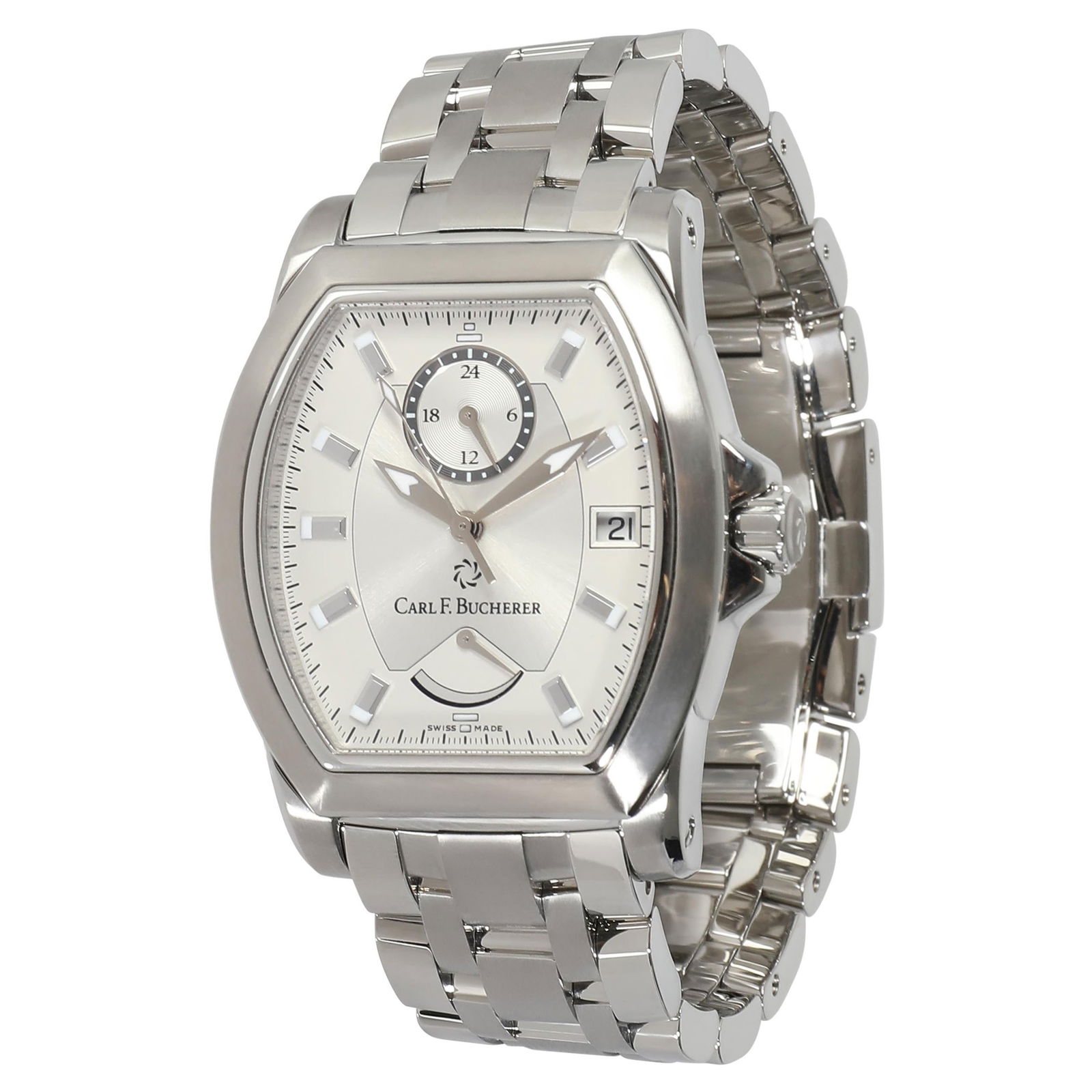 Carl F. Bucherer Patravi T-24 00.10612.08.13.21: Carl F. Bucherer Patravi T-24 00.10612.08.13.21 Mens Watch in Stainless Steel Brand: Carl F. Bucherer Case Material: Stainless Steel, Steel Period: 21st Century Date of Manufacture: 21st century Condi
