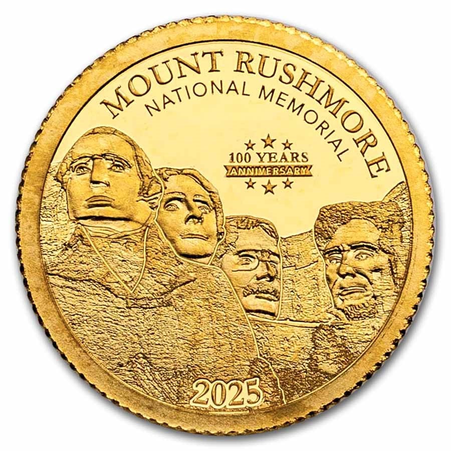 2025 Barbados 1/2 Gram Gold 100th: 2025 Barbados 1/2 Gram Gold 100th Anniv. Mount Rushmore SKU no: RBJ309047 Year: 2025 Grade: Proof Grade Service: None Denomination: 10 Dollars Mint Mark: N/A - Not Available Metal Content
