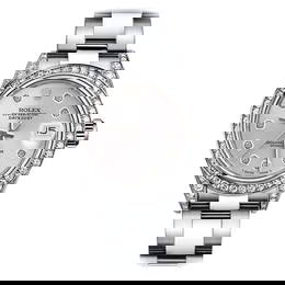 Rolex Silver Datejust Steel SS Diamonds