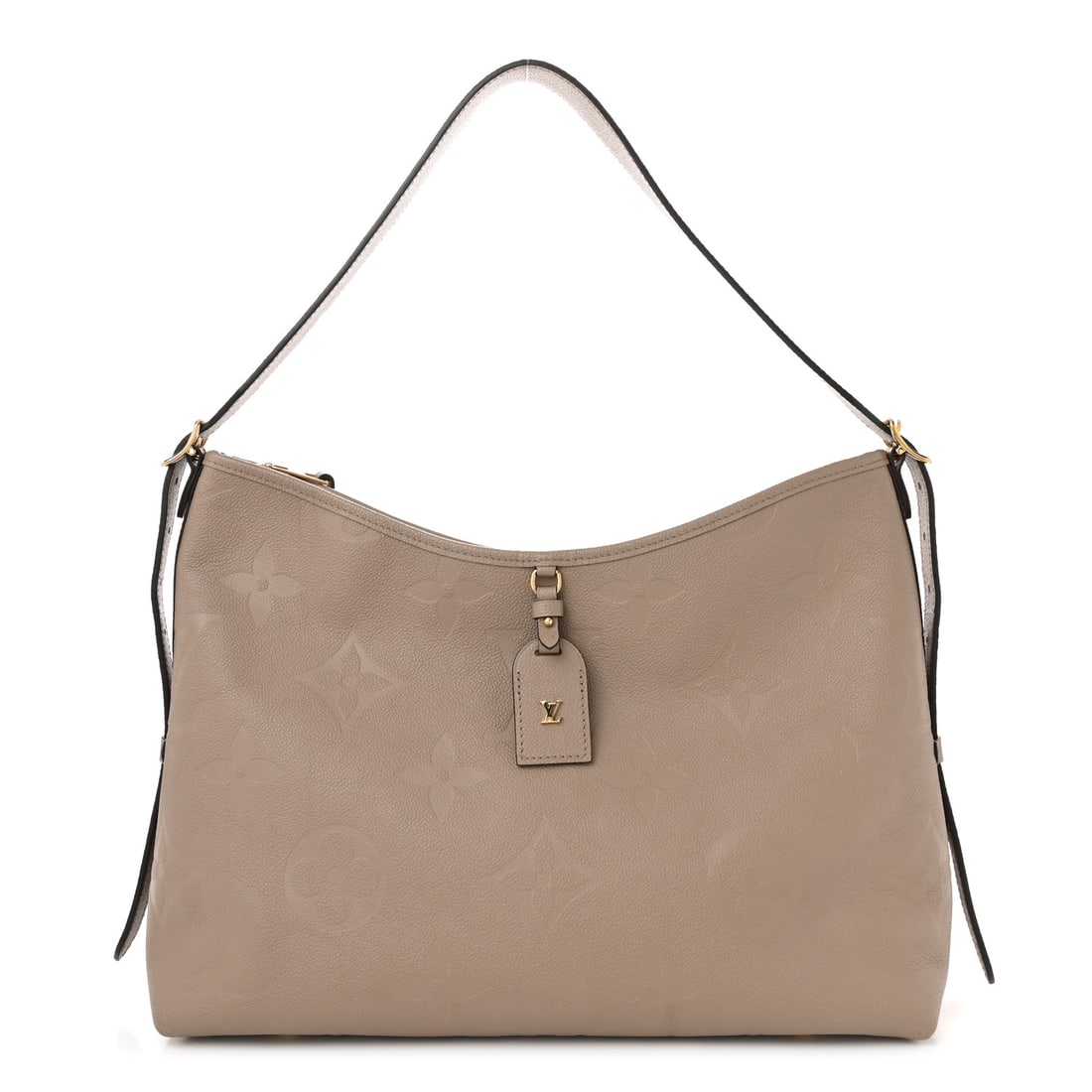 Louis Vuitton Empreinte Monogram Giant Carryall: Louis Vuitton Empreinte Monogram Giant Carryall MM Tourterelle Brand: LOUIS VUITTON Condition: Excellent Condition Details: Exterior: Corner wear, Handle: Edge wear, Hardware: Scratch(es), plating wea