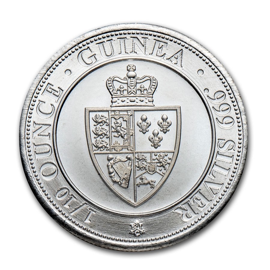 2020 Saint Helena 1/10 oz Silver: 2020 Saint Helena 1/10 oz Silver Spade Guinea Shield BU SKU no: RBJ225294 Year: 2020 Grade: Brilliant Unc Grade Service: None Denomination: 10 Pounds Mint Mark: Not Shown Metal Content: 0