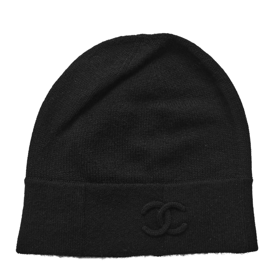 Chanel Cashmere Blend CC Beanie Hat: Chanel Cashmere Blend CC Beanie Hat Black Brand: CHANEL Condition: Excellent Condition Details: Handle: Pilling, , Box Length: 9 in Height: 9 in SKU no: RBJ1577729 , Box This is