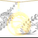 0.32 CT Genuine Blue Topaz 14K White Gold Pendant