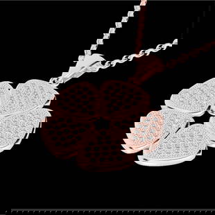 0.80 ctw Micro Pave VS/SI Diamond Designer Necklace 14k Rose Gold: 0.80 ctw Micro Pave VS/SI Diamond Designer Necklace 14k Rose Gold Item: Diamond NecklaceTotal Gem weight: 0.8 carats Metal: Solid 14k Rose Gold Gold Product Weight: Approx. 3.7 grams Jewelry