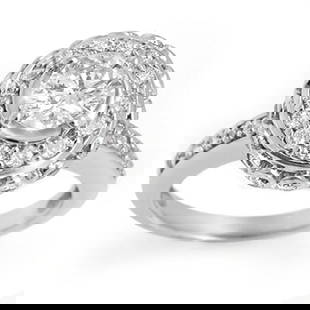 2.04 ctw Certified VS/SI Diamond Ring 14k White Gold: 2.04 ctw Certified VS/SI Diamond Ring 14k White Gold Item: Diamond RingTotal Gem weight: 2.04 carats Metal: Solid 14k White Gold Gold Product Weight: Approx. 6.3 grams Jewelry Note: Ring Size