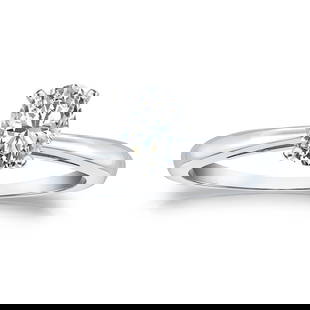 Natural 0.50 CTW Diamond Solitaire Ring 18K White Gold: Natural 0.50 CTW Diamond Solitaire Ring 18K White Gold Item No: ROV050-EE31 Metal: 18K White Gold Setting: 4-Prong Origin: Handcrafted in the USA DIAMOND INFORMATION Number of Diamonds: 1