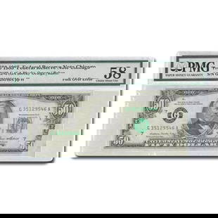 1985 (G-Chicago) $50 FRN Gem AU-58: 1985 (G-Chicago) $50 FRN Gem AU-58 PMG (Fr#2122-G) Fold Error SKU no: RBJ299996 Year: 1985 Grade: Almost Unc - 58 Grade Service: PMG Denomination: 50 Dollars Mint Mark: G - Chicago Metal