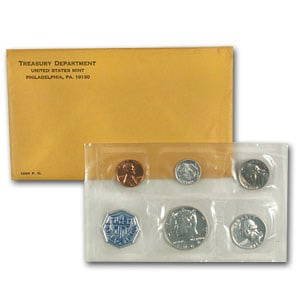1964 U.S. Proof Set w/Accented Hair: 1964 U.S. Proof Set w/Accented Hair Kennedy Half Dollar SKU no: RBJ32249 Year: 1964 Grade: Proof Grade Service: None Denomination: Varies Mint Mark: P - Philadelphia (Not Shown) Metal Con