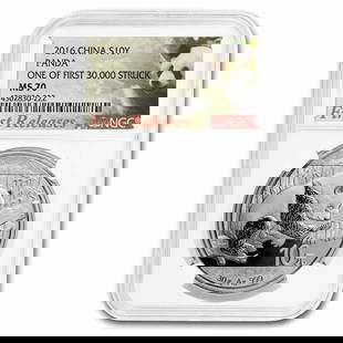 2016 China 30 gram Silver Panda: 2016 China 30 gram Silver Panda MS-70 NGC (First Releases) SKU no: RBJ248690 Year: 2016 Grade: MS-70 Grade Service: NGC Denomination: 10 Yuan Mint Mark: Not Shown Metal Content: 0.9645 tr