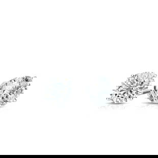 Natural 0.15 CTW Diamond Stud Earrings 18K White Gold: Natural 0.15 CTW Diamond Stud Earrings 18K White Gold Item No: RB015-FF11 Metal: 18K White Gold Setting: 4-Prong Basket Backing: Push Back, Screw Back Origin: Handcrafted in the USA