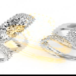 1.08 ctw Certified VS/SI Diamond 2pc Wedding Set Halo 14k Yellow Gold: 1.08 ctw Certified VS/SI Diamond 2pc Wedding Set Halo 14k Yellow Gold Item: Diamond Wedding RingTotal Gem weight: 1.08 carats Metal: Solid 14k Yellow Gold Gold Product Weight: Approx. 6.2 grams 