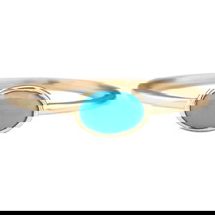 Turquoise Ring 14K Yellow Gold: Natural Turquoise Ring 14K Yellow Gold Ring Size: 7 US, Resizable Metal: Yellow Gold, 14k Gold Stone: Turquoise Stone Cut: Oval Cut Weight: 0.5 ct Style: Modern Place of Origin: United States 