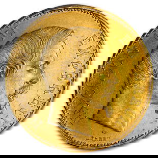 1855-1859 France Gold 100 Francs Napoleon: 1855-1859 France Gold 100 Francs Napoleon III AU SKU no: RBJ44656 Year: Random Grade: Almost Unc Grade Service: None Denomination: 100 Francs Mint Mark: Varies Metal Content: 0.9334 troy