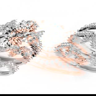 1.47 ctw Certified VS/SI Diamond 2pc Wedding Set 14k Rose Gold: 1.47 ctw Certified VS/SI Diamond 2pc Wedding Set 14k Rose Gold Item: Diamond Wedding RingTotal Gem weight: 1.47 carats Metal: Solid 14k Rose Gold Gold Product Weight: Approx. 5.3 grams Jewelry