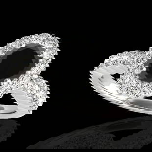 1.75 ctw Certified VS Black Diamond Solitaire Halo Ring 10k White Gold: 1.75 ctw Certified VS Black Diamond Solitaire Halo Ring 10k White Gold Item: Diamond Wedding RingTotal Gem weight: 1.75 carats Metal: Solid 10k White Gold Gold Product Weight: Approx. 5.1 grams 