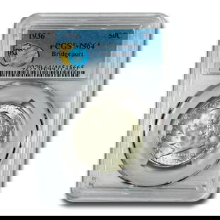 1936 Bridgeport Centennial Half MS-64 PCGS: 1936 Bridgeport Centennial Half MS-64 PCGS SKU no: RBJ17457 Year: 1936 Grade Service: PCGS Denomination: 50 Cents Metal Content: 0.3617 troy oz Purity: .900 Thickness: 2.15 mm 
