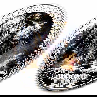 2025 Liberia 1 oz Silver Jurassic: 2025 Liberia 1 oz Silver Jurassic Life Dinosaur Collection: T-Rex SKU no: RBJ312430 Year: 2025 Grade: Proof Grade Service: None Denomination: 10 Dollars Mint Mark: Not Shown 
