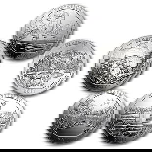 2011 5-Coin 5 oz Silver ATB: 2011 5-Coin 5 oz Silver ATB Set (America the Beautiful) SKU no: RBJ98458 Year: 2011 Grade: Brilliant Unc Grade Service: None Denomination: 25 Cents Mint Mark: P - Philadelphia (Not
