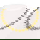 62.37 ctw Canary Citrine & Diamond Victorian Necklace 14K Yellow Gold