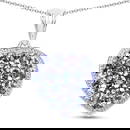 9.79 CT Genuine Amazonite & Tanzanite 14K White Gold Pendant