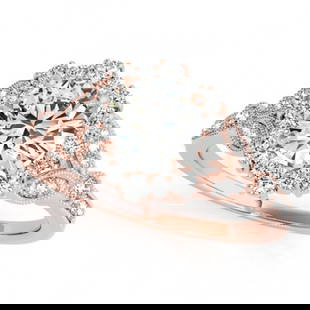 1.25 ctw Certified VS/SI Diamond Halo Ring 18k Rose Gold: 1.25 ctw Certified VS/SI Diamond Halo Ring 18k Rose Gold Item: Diamond Wedding RingTotal Gem weight: 1.25 carats Metal: Solid 18k Rose Gold Gold Product Weight: Approx. 5.5 grams Jewelry Note: