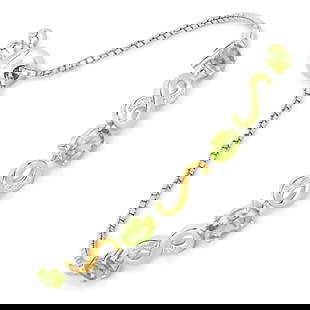 3.38 CT Genuine Peridot and White Topaz 14K White Gold Bracelet: 3.38 CT Genuine Peridot and White Topaz 14K White Gold Bracelet Stone Details: Peridot Item Type: Bracelet Subcategory: Peridot Gross Wt: 10.33 Gemstone Wt: 3.38 ctw Total Stone Wt: