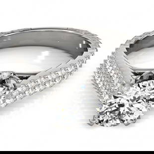 2.11 ctw Certified VS/SI Diamond Pave Ring 18k White Gold: 2.11 ctw Certified VS/SI Diamond Pave Ring 18k White Gold Item: Diamond Wedding RingTotal Gem weight: 2.11 carats Metal: Solid 18k White Gold Gold Product Weight: Approx. 6.4 grams Jewelry