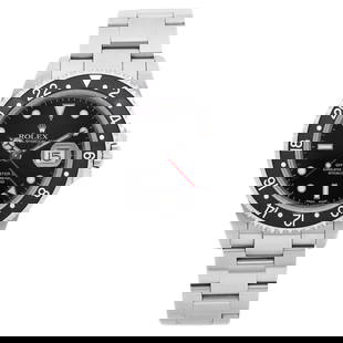 Rolex GMT-Master II Stainless Steel Black: Rolex GMT-Master II Stainless Steel Black Dial Automatic Mens Watch 16710 Creator: Rolex Design: GMT Master II Watch Case Material: Steel, Stainless Steel Weight: 126 g Strap Material: Stainless Steel
