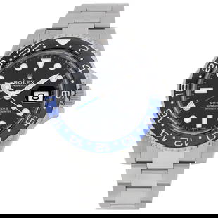 Rolex GMT Master II Batman 116710: Rolex GMT Master II Batman 116710 Stainless Steel Black dial 40mm Automatic watc Brand: Rolex Model: GMT Master II Batman Model No: 116710 Case Size: 40mm SKU no: RBJ92****** Features: Sweep Secon
